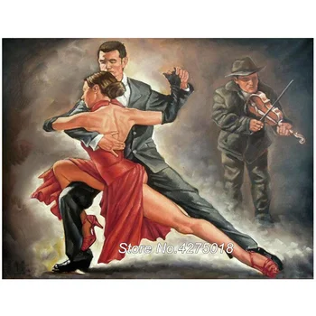 

5D Diamond Painting Cross Stitch Sets DIY Diamond Embroidery romantic tango dancer Full Mosaic Pattern Needlework Crafts CX033