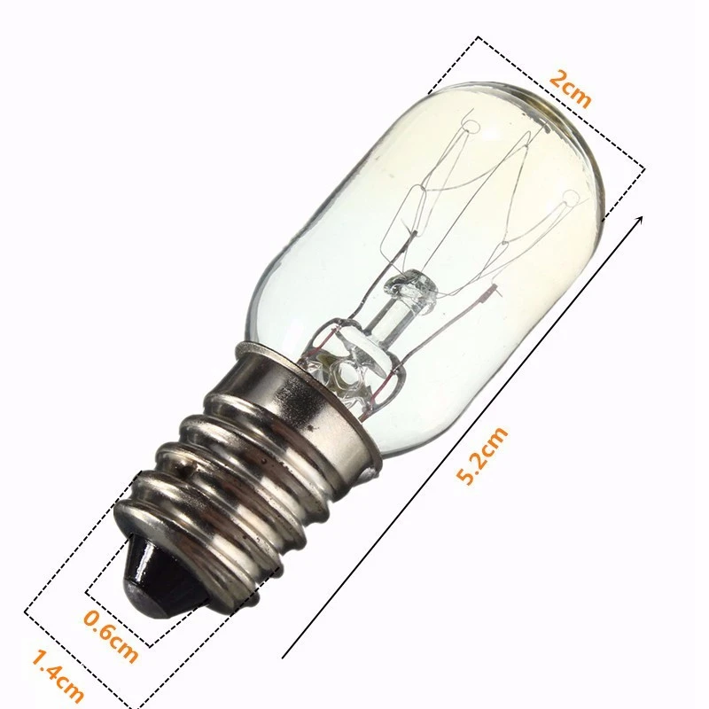 Лампа Эдисона E14 SES 15 Вт 25 Вт лампа для холодильника лампа Вольфрамовая Лампа накаливания теплый белый светильник ing AC 220-230 В