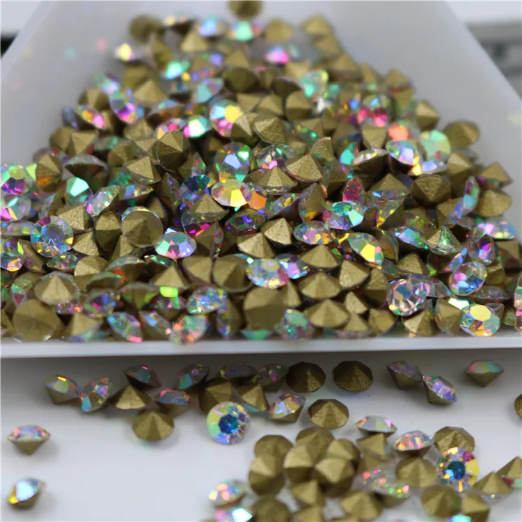 

1440pcs Rainbow 1mm Holographic Nail Rhinestones Zircon Nail Art Micro Crystal Mini Conical Manicure Decorations Cattie Girl DIY