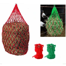 83cm rede de malha de nylon magideal, pequena rede de feno oco equipamentos de cuidados de cavalo durável produtos à prova de mofo vermelho/verde verde