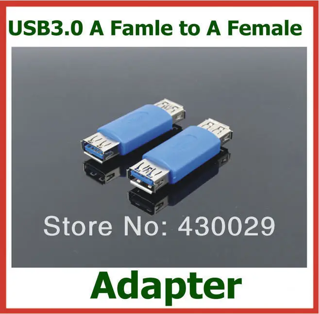 

500pcs DHL Free Shipping USB3.0 AF TO AF Converter Adapter Extender USB 3.0 A Female to A Female Connector Wholesale