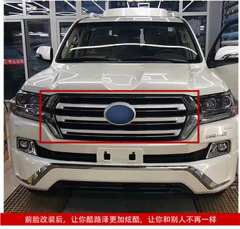 

authentic car Front Grille Around Trim Racing Grills Trim for Toyota LAND CRUISER LC200 2016 2017 High with Middle East Edition