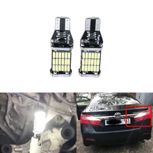 2x T15 Led W16W Автомобильные светодиодные 912 921 лампы заднего хода для Toyota Corolla Yaris RAV-4 Highlander Auris Camry Prius Sienna