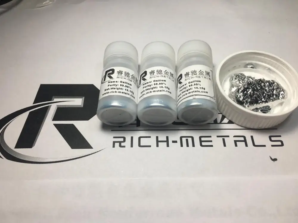 

Gallium, 99.99% pure, 10 g, Changsha Rich Nonferrous Metals Co.,Ltd
