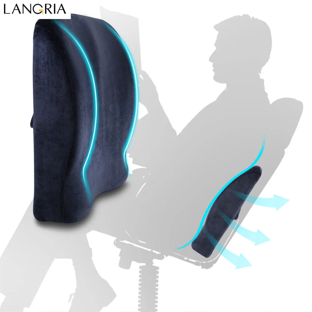 Подушка для поясницы LANGRIA с эффектом памяти высокой эластичностью поддержки