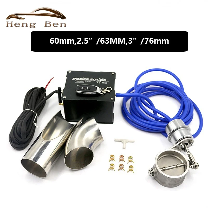 HB 2.5'' 63mm Closed Vacuum Exhaust Cutout Valve with Wireless Remote