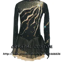 Заказные Взрослые платья для фигурного катания на льду с спандексом изящное Новое Брендовое платье для фигурного катания для соревнований DR2733