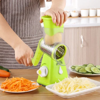 

Manual Vegetable Cutter Slicer Kitchen Accessories Multifunctional Round Mandoline Slicer Potato Cheese Kitchen Gadgets