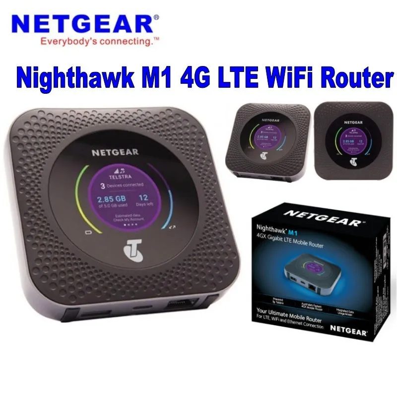 Новый и открыл 4 г lte 150 Мбит netgear M1 карман Wi-Fi netgear MR1100 Мобильный маршрутизатор плюс 2 шт. двойной 4 г TS9 антенны