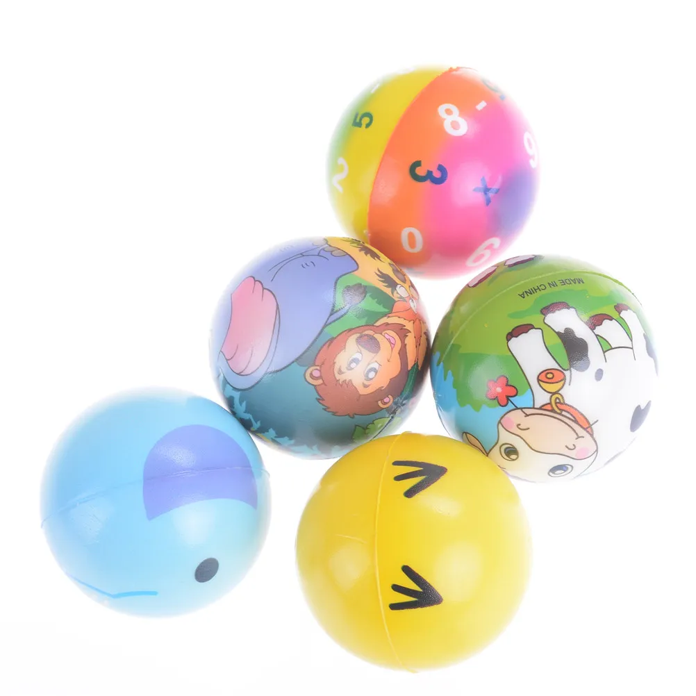 Children Animals Numbers Ballls 1PCS Antistress PU Balls Toys Outdoor