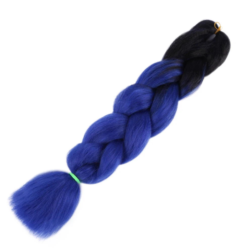 

24'' Synthetic Colored Crochet Jumbo Braids Ombre Two Tone Soft Dark Roots African Afro Twist Braiding Hair Extensions Bulk