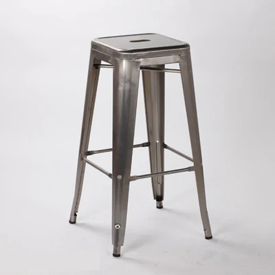 Металлический барный стул высокий стул барный стул передний стол высокий барный стул сиденье - Цвет: Metal color