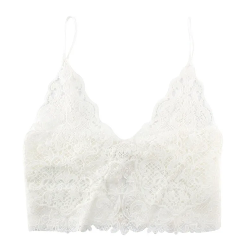 Sexy Women V-neck Lace Floral Unpadded Bralette Bralet Bra Bustier Crop Top Hollow Tube Top P2 Sexy Women V-neck Lace Floral Unpadded Bralette Bralet Bra Bustier Crop Top Hollow Tube Top P2