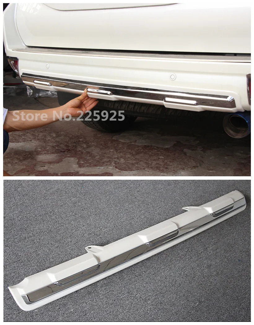 

Chrome Pearl White Rear Bumper Trunk Cover Trim For Toyota Prado Bumper FJ150 2010-2017