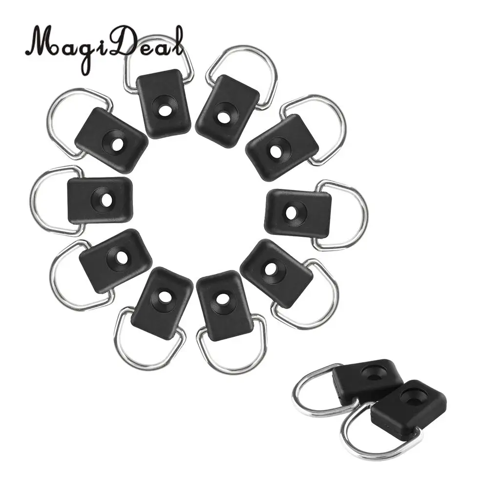 MagiDeal 12 Pieces Safety Kayak D Rings Outfitting Accessory For Boat Canoe Kayak Fishing Rigging Bungee