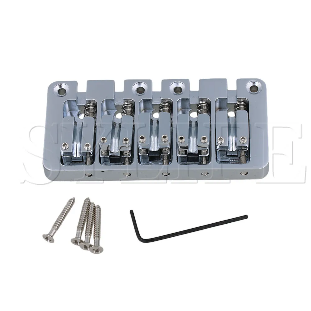 

5 String Bass Guitar Bridge for Electric Bass Musical Accessory Silver