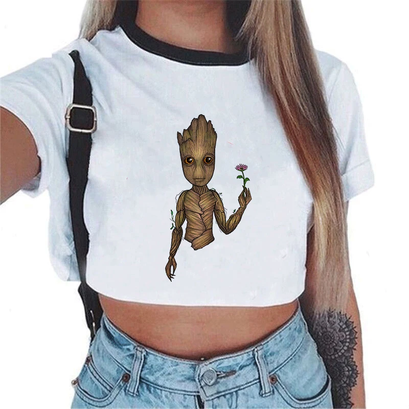 Dámské Crop Top tričko GROOT