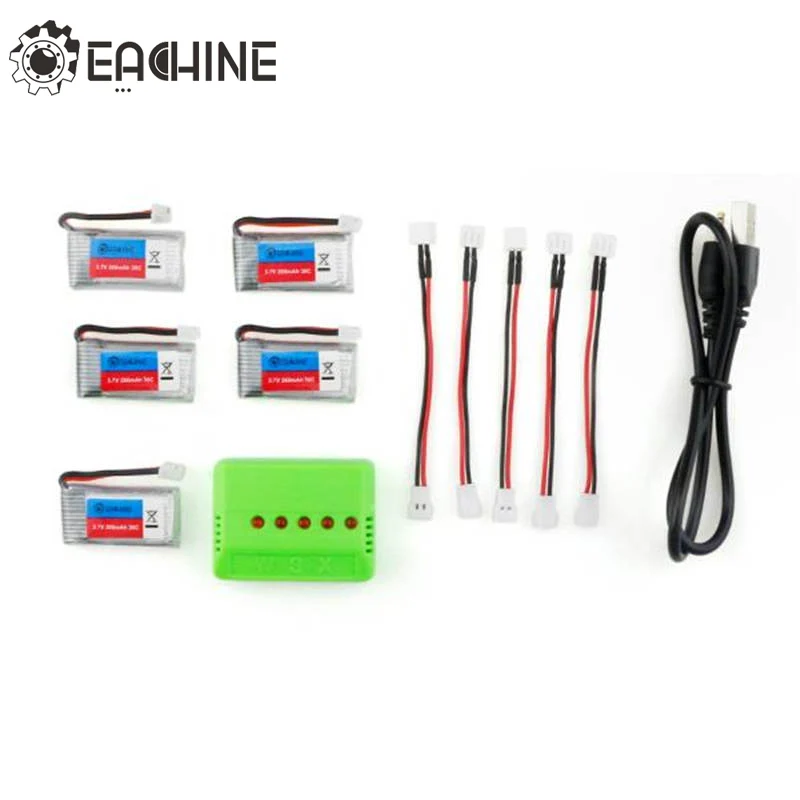 

Hot Eachine E011 3.7V 260MAH 30C RC Toys Battery Charger Battery Cable Set For RC Quadcopter Spare Parts