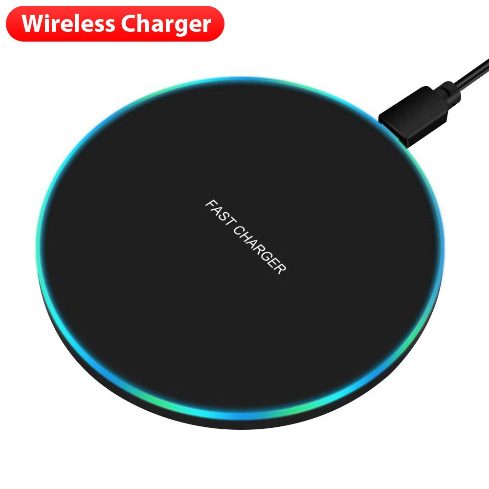 

10W Fast Wireless Charger For Samsung Galaxy S9/S9+ S8 S7 Note 9 S7 Edge USB Qi Charging Pad for iPhone XS Max XR X 8 Plus