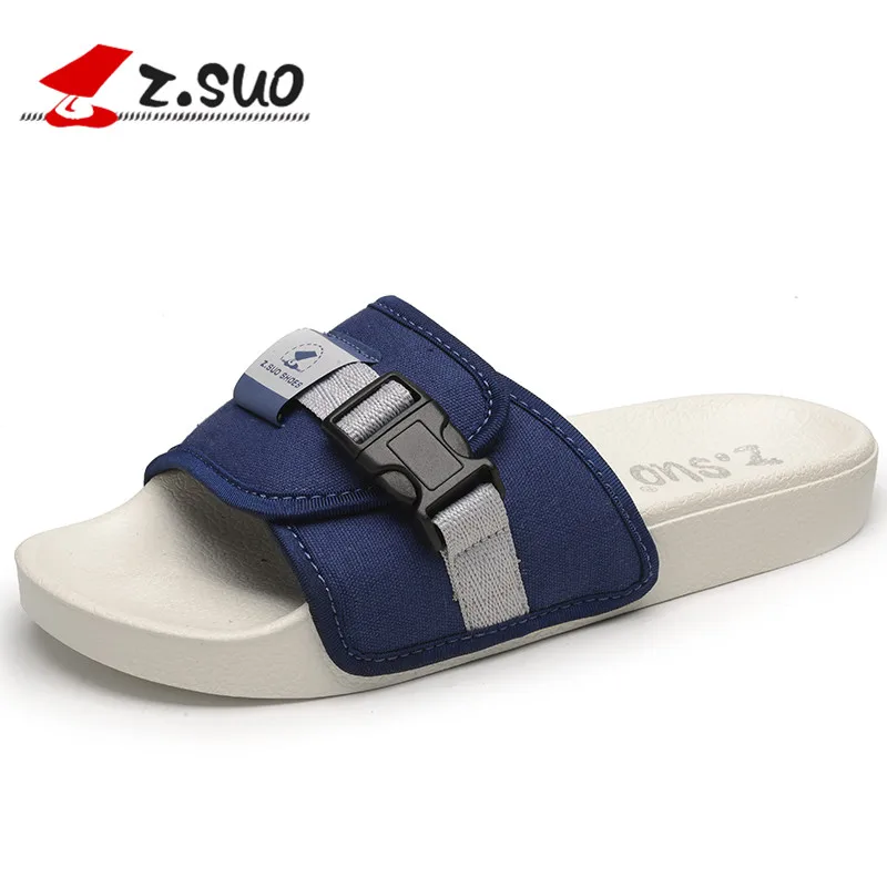 

Z.Suo men's summer Slippers,male leisure fashion platform beach flip flops,canvas non-slip sandals.sandalias DE hombres ZS18601