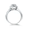 Test Positive Solid 18K White Gold AU750 Riing 1CT Moissanite Engagement Ring For Woman Girl Love Best Finger Jewelry With Box 4