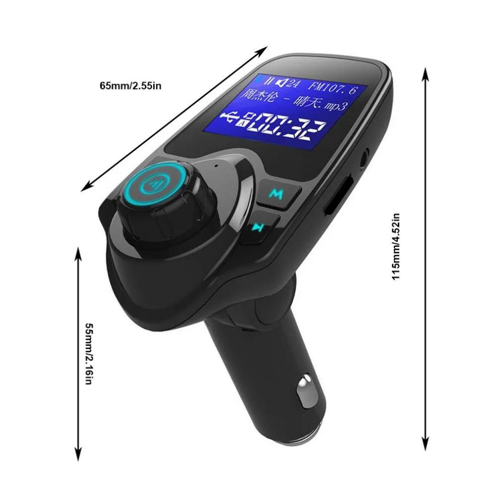 T11 автомобиля mp3 плеер bluetooth fm-трансмиттер громкой связи car Kit fm-приёмопередатчик USB Зарядное устройство ЖК-дисплей Дисплей