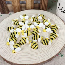 Kawaii плоские "сделай сам" пчела миниатюрные животные смолы кабошоны с плоской обратной стороной скрапбукинг украшения рукоделие Изготовление: 20 мм