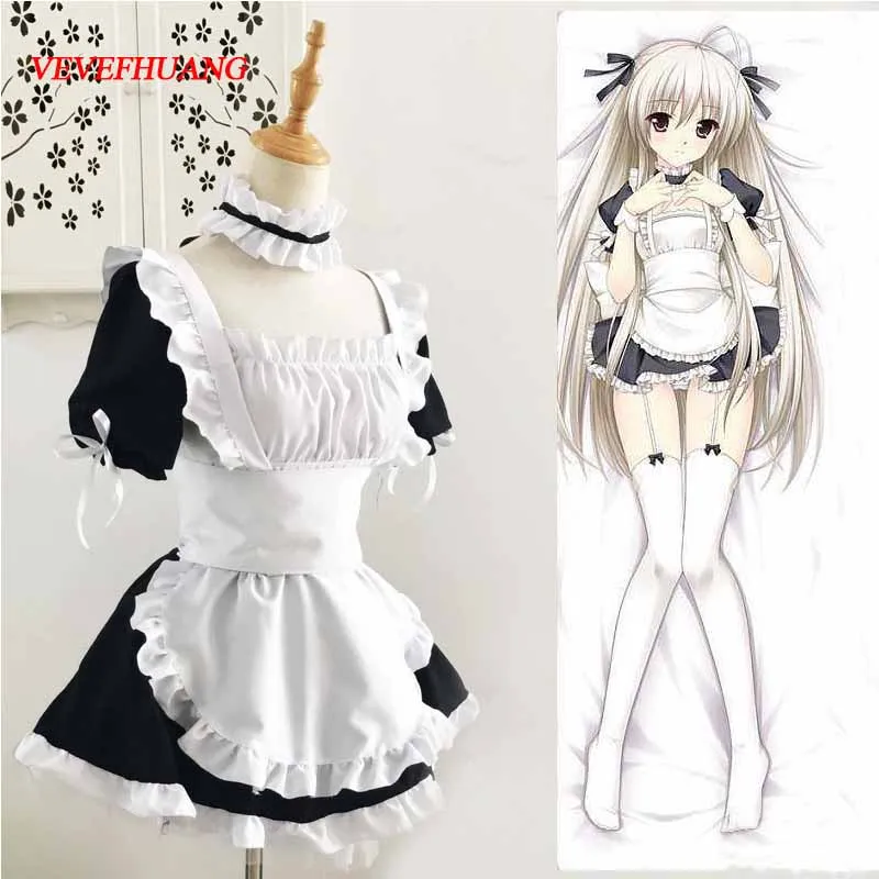 

VEVEFHUANG Classic Lolita Maid Uniform Dress Sissy Maid Cosplay Costume Halloween Costumes Anime Cosplay Costume Maid Apron