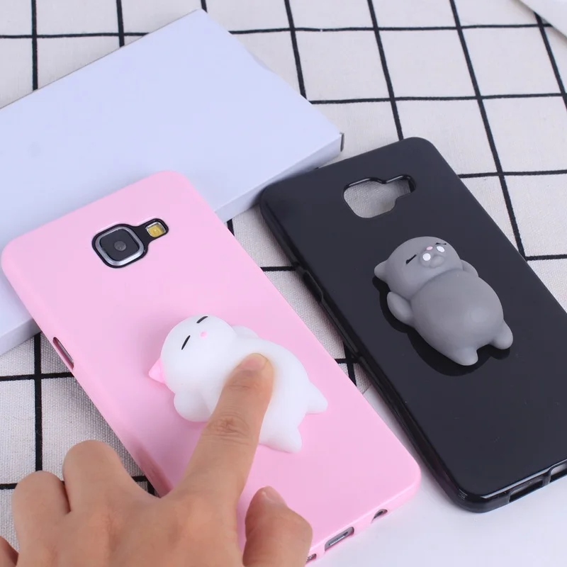 Goedkoop Squishy Telefoon Case Voor Samsung Galaxy a5 a3 2016 Galaxy j3 j5 2016 3D Leuke Zachte Siliconen Tas Cover Voor Samsung Galaxy a5 2016