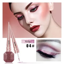 Поцелуй Красота блестящая Переливающаяся жидкая подводка для глаз гель Водонепроницаемый, Длительное Действие, цвета: золотистый, серебристый хайлайтер флэш-макияжная подводка для глаз ручка KB003