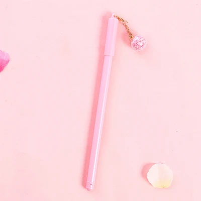 1 Pcs/Lot Pink Star pendant gel pen kawaii stationery writing pens canetas material escolar office school supplies - Цвет: 04