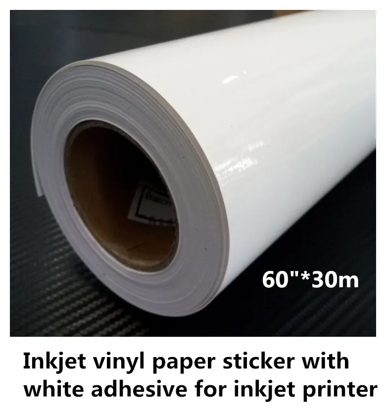 60"*30m wide format Inkjet printable vinyl sticker paper rollsin Photo