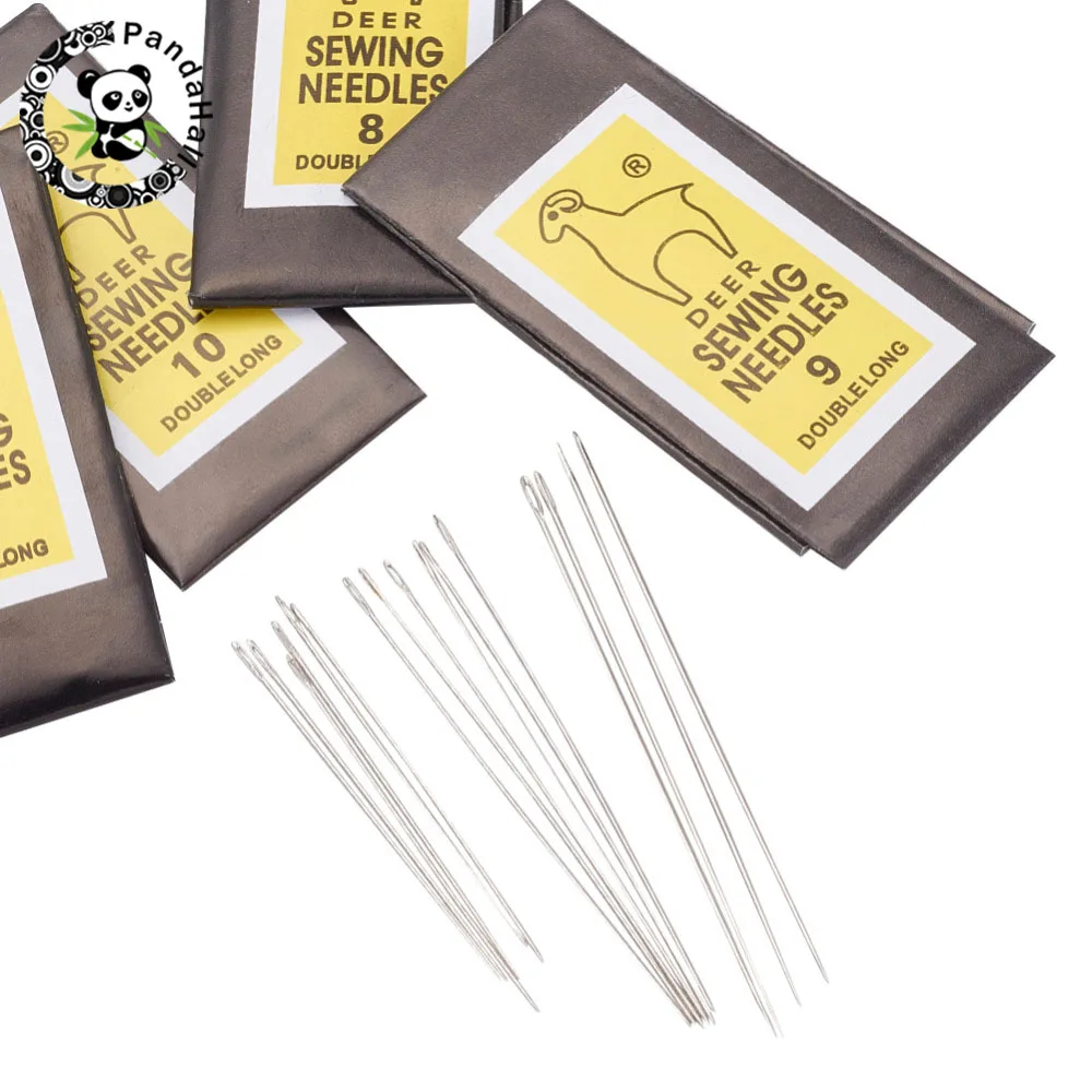 Mixed Size Iron Beading Needles Tool for Jewelry Making Platinum 40