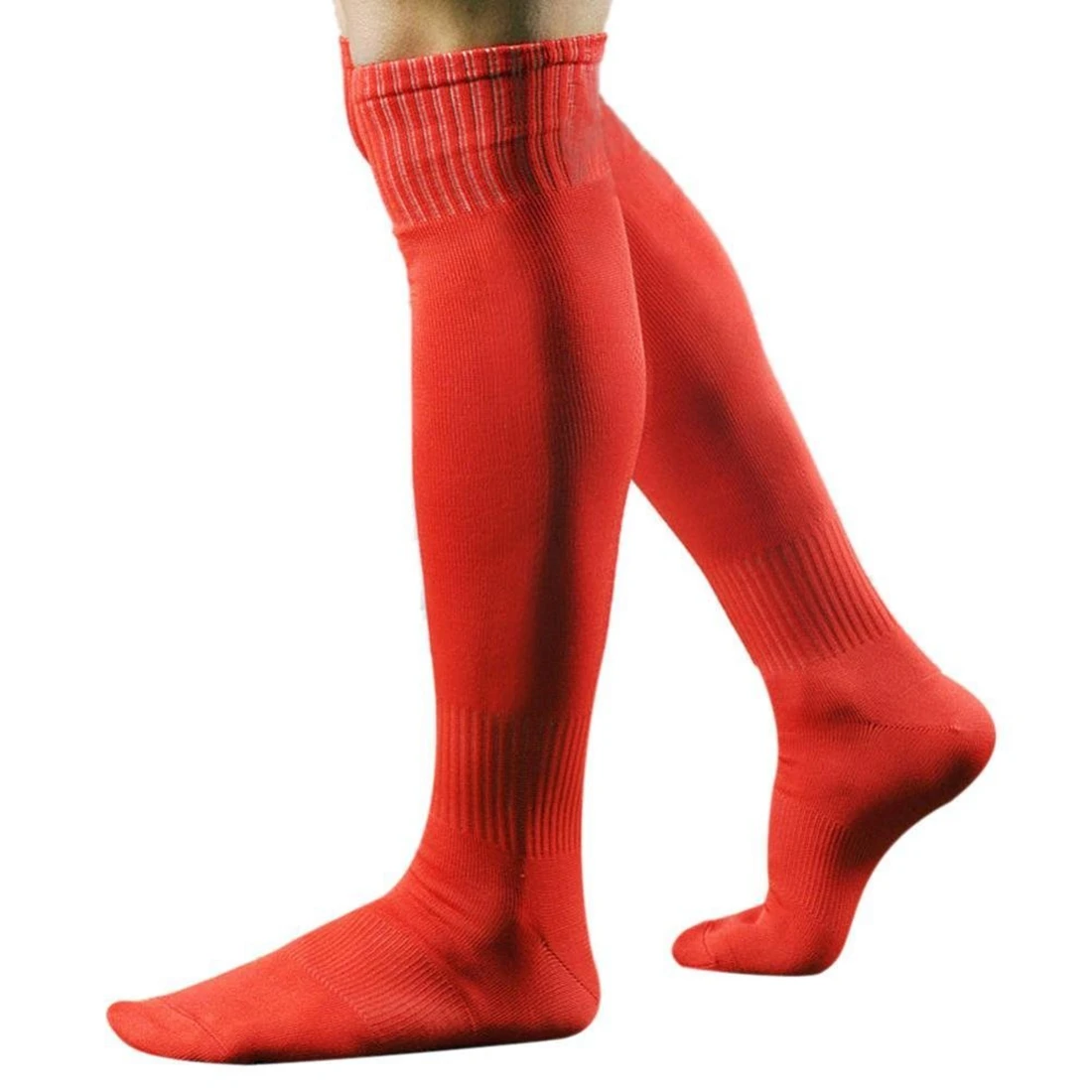 

Men's Sports Baseball Hockey Soccer Socks Long High Sock (red)