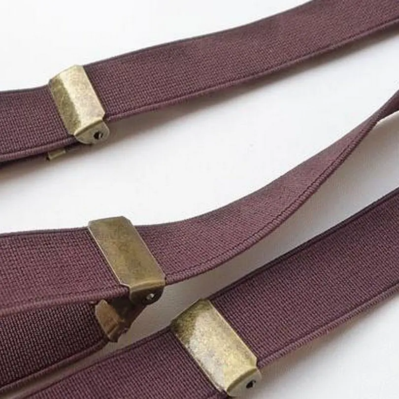 Мужские женские подтяжки с пуговицами однотонные 2017 весенние брюки эластичные