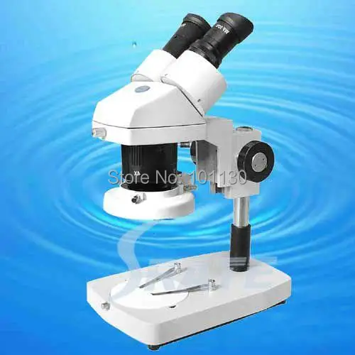 

360 Degree Rotatable Binocular Head 20X-40X Stereo Microscope TX20-C with External Fluorescent Light Source Ring Lamp