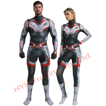 

2019 New Avengers Endgame Quantum Realm Cosplay Costume Superhero Captain America Captain Marvel Zentai Bodysuit Suit Jumpsuits