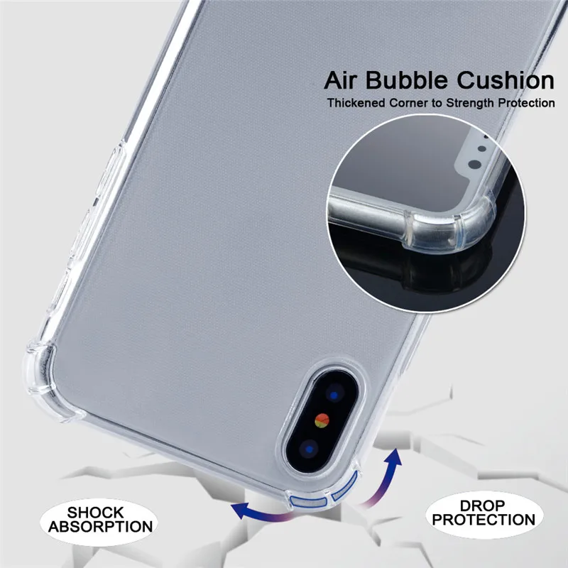شفافة TPU هاتف محمول حالة مع الحبل قلادة قابل للتعديل حزام حبل الحبل 150 سنتيمتر ل iphone 5 6 7 8 زائد x xs xr xs ماكس