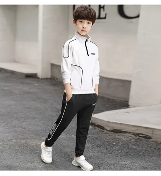 

Children's Clothing Boys Spring 2019 New Set For 3-13 years old Spring And Autumn Sports Set(Top+Pant)