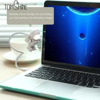 

LED Mini Night Light Keyboard Lamp USB Spaceman Astronaut Shape USB light night Flexible Bendable Portable for Student Computer
