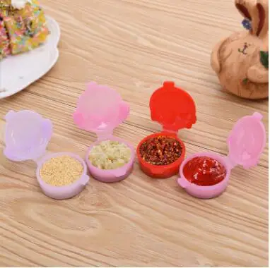 

2 Pcs For 1 Pack Cartoon Plastic Hello Kitty My Melody Outdoor Travel Picnic Portable Sugar Salt Condiment Pot Jars Case