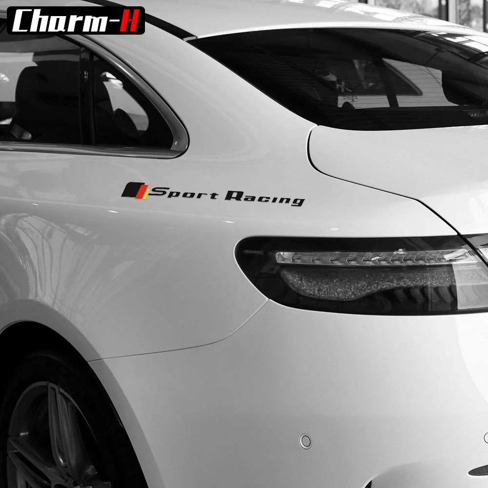 1 قطعة يعكس الجانب الخلفي درابزين شعار الرياضة سباق الرسومات المصد ملصقات صائق لمرسيدس بنز w203 w204 w212 w205 amg