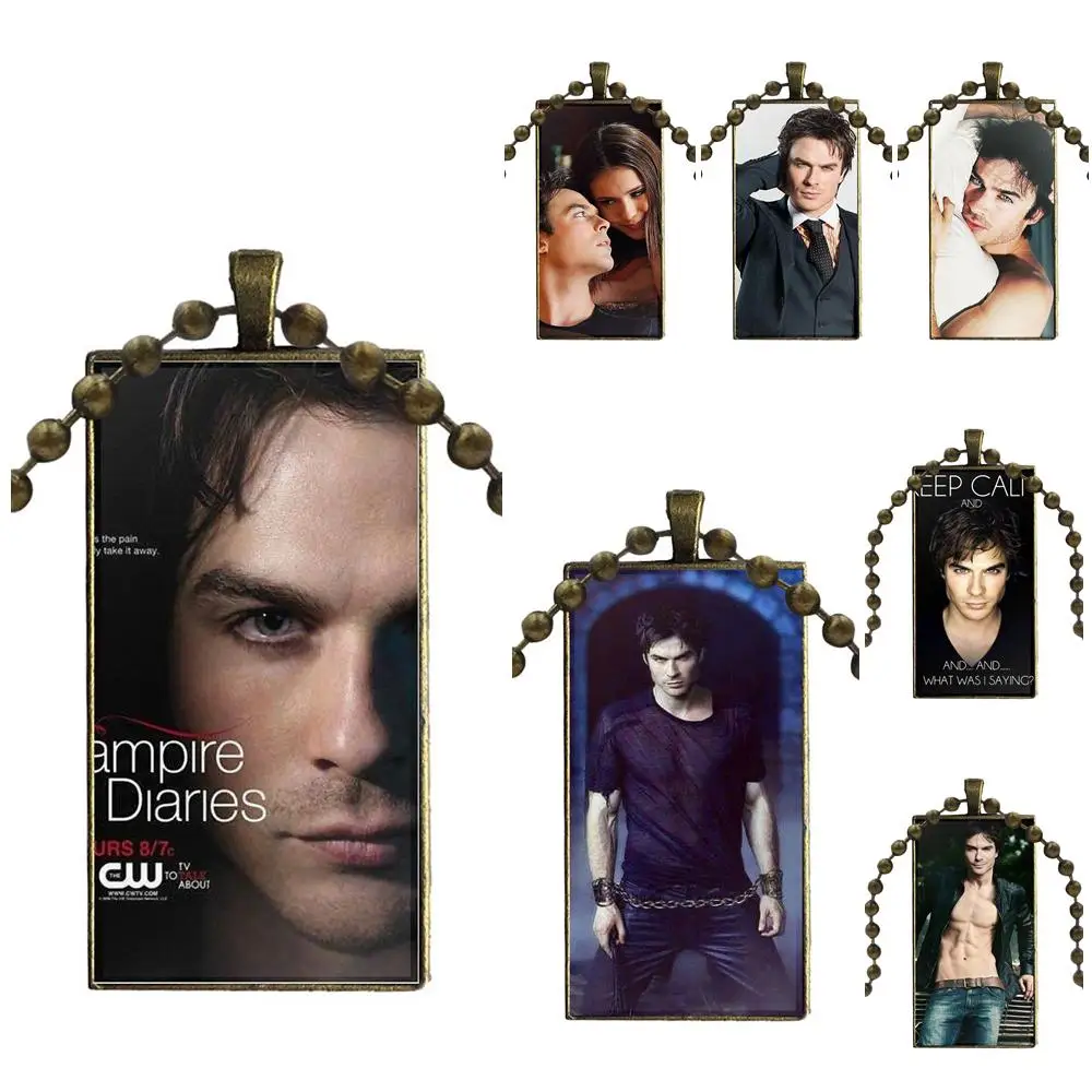 The Vampire Diaries Damon Salvatore Ian Somerhalder Glass Cabochon