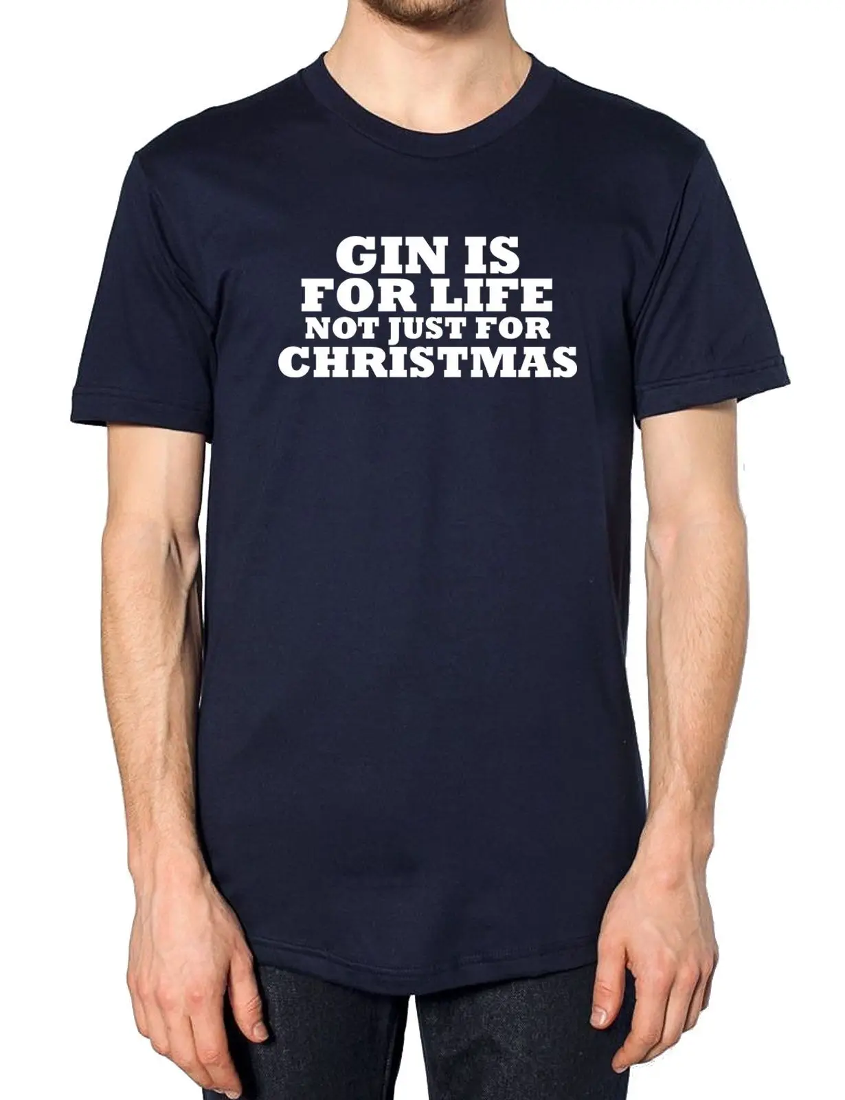 Gin Is For Life Not Just For Christmas футболка забавная Новинка алкогольный подарок Удобная футболка, Повседневная футболка с коротким рукавом