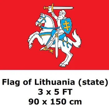 

Lithuania (state) Flag 90x150cm 100D Polyester Historical Lithuanian Country Flags and Banners For Home Decoration