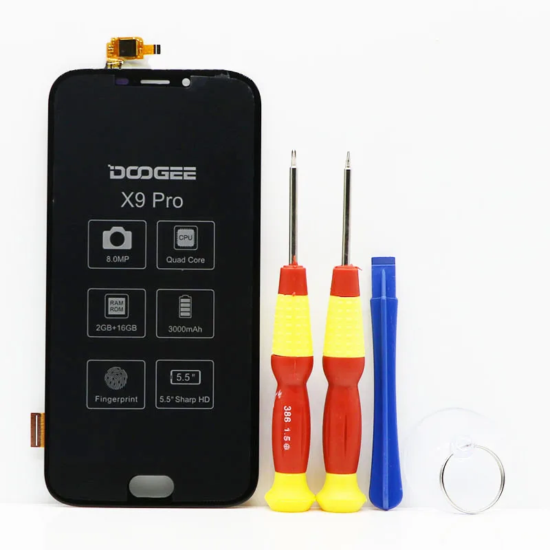 

New original Touch Screen LCD Display LCD Screen For DOOGEE X9 Pro X9pro Replacement Parts + Disassemble Tool+3M Adhesive