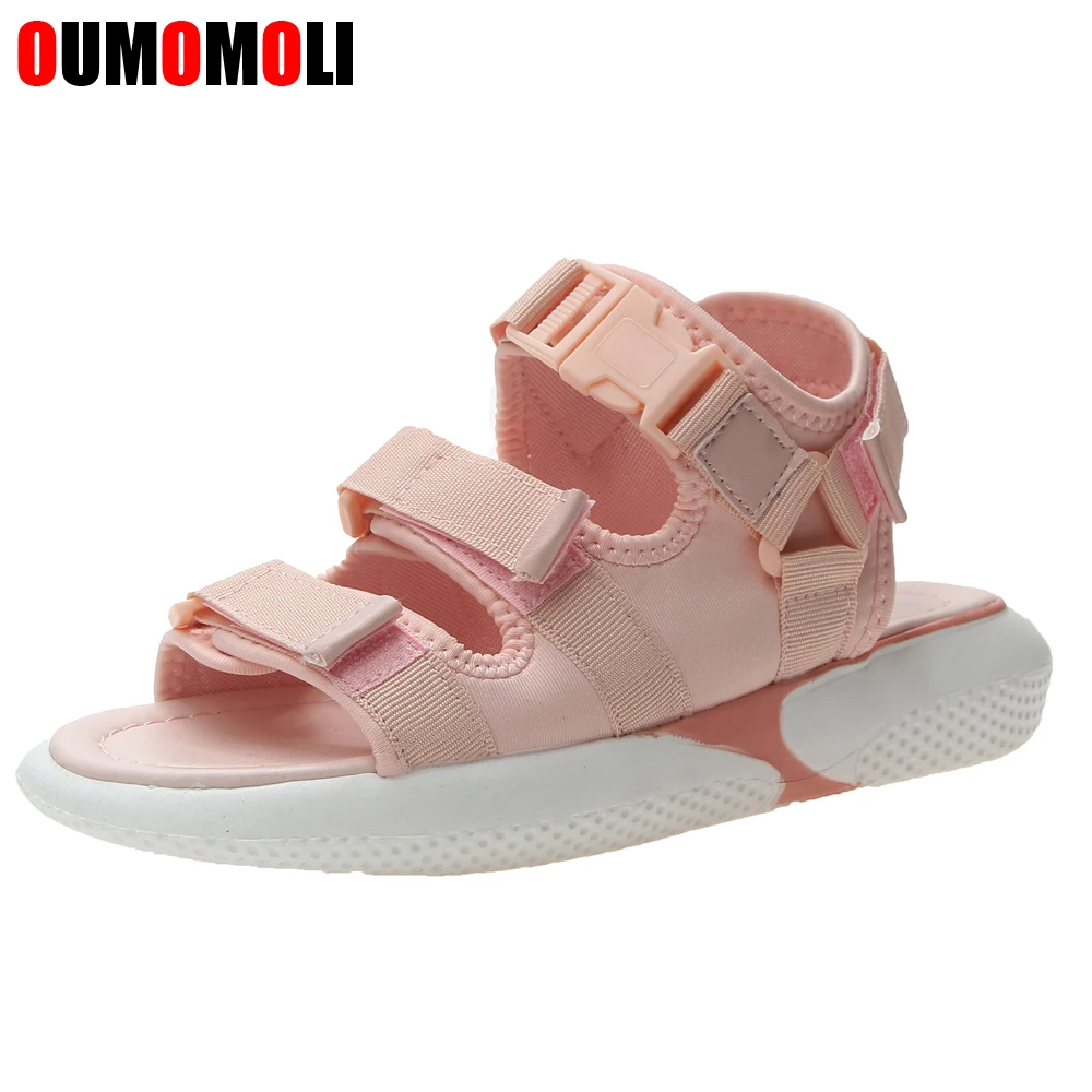 

new hook & loop platform sandals women sponge thick bottom beach sandals narrow band open toe gladiator sandals slip on shoes