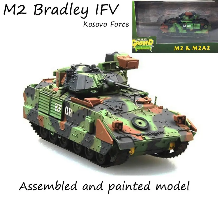 

M2 A2 Bradley IFV NATO Kosovo Force painting tank 1/72 non diecast Easy Model