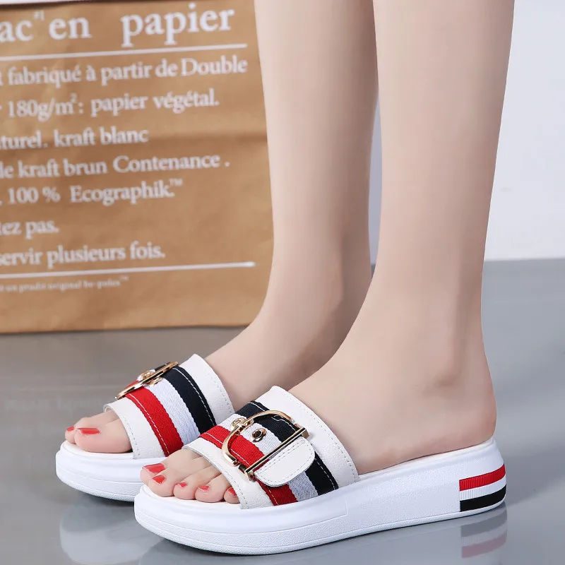 TANGNEST/женские шлепанцы обувь на плоской подошве пляжные сандалии из натуральной