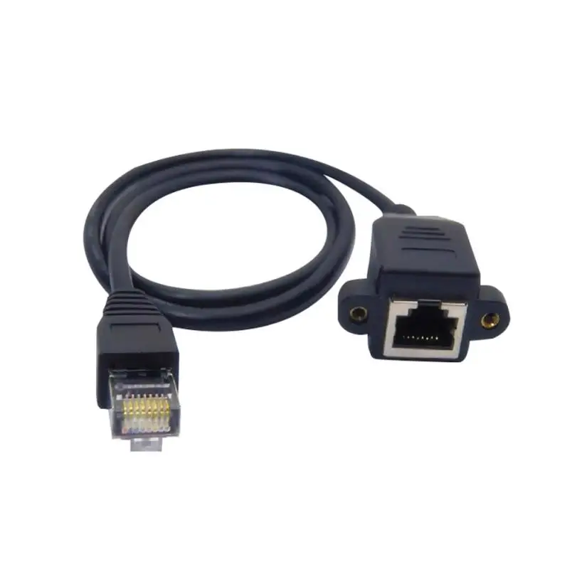 

Omeshin New 1ft 0.3m RJ45 Male to Female Screw Panel Mount Ethernet LAN Network Extension Cable 18Jan23 Drop Ship